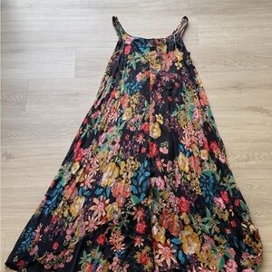 Johnny Was Silk Floral Maxi Sundress